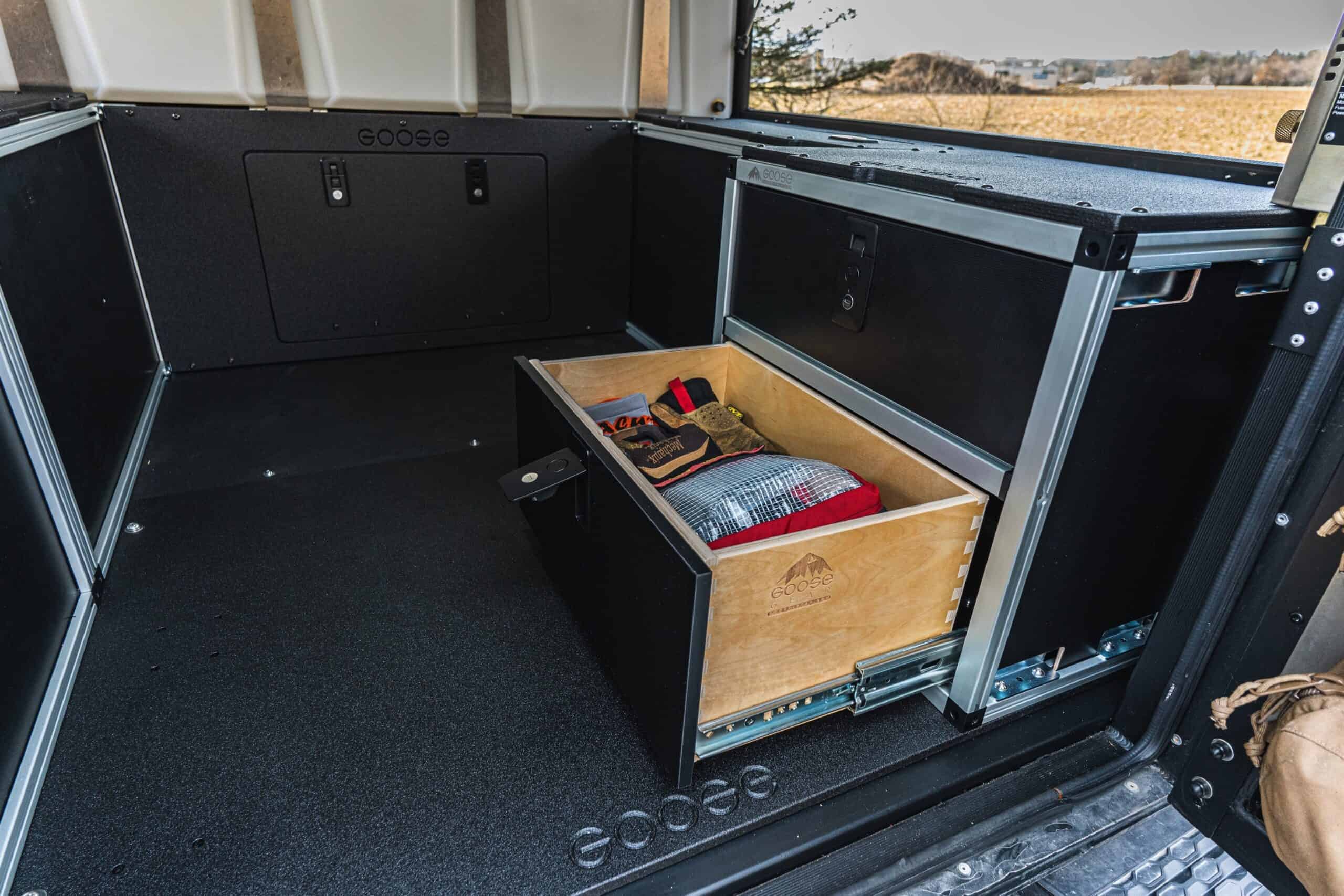 Alu-Cab Canopy Camper V2 - Chevy Colorado/GMC Canyon 2015-Present 2nd Gen. - Rear Double Drawer Module - 6' Bed