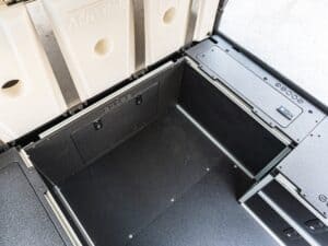 Alu-Cab Canopy Camper V2 - Toyota Tacoma 2005-Present 2nd & 3rd Gen. - Front Utility Module - 5' Bed