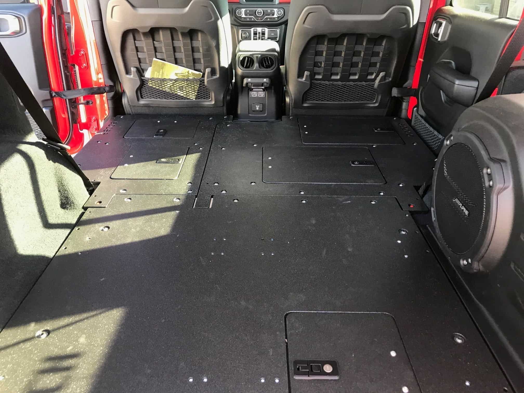Jeep Wrangler 2018-Present JLU 4 Door - Second Row Seat Delete Plate System