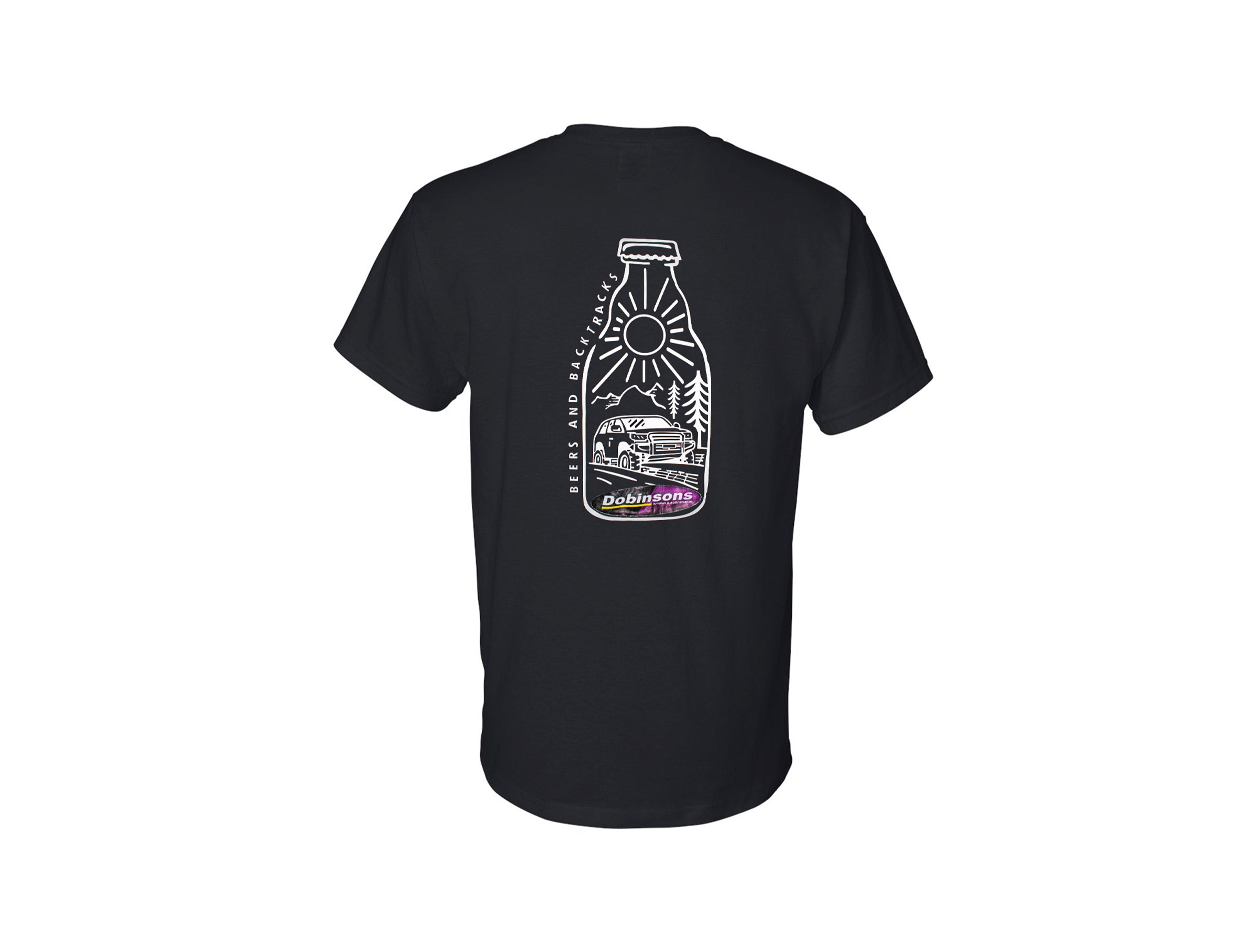 Dobinsons Beers and Backtracks Black / 200 Series Land Cruiser T-Shirt (PG00-2315)